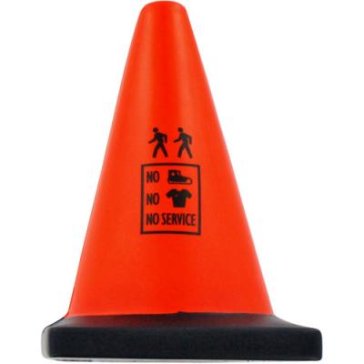 China Red Lover Promotion Traffic Warning PU Ball Cone Effort Ball With Black Logo PU Ball Wholesale for sale