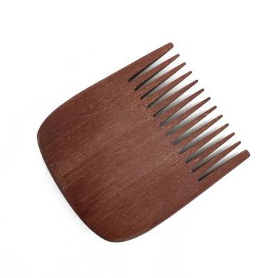 China AMO New Mini Small Beard Comb Wooden Mustache Comb Wooden Comb Comfortable Portable 5cm Wide Shape for sale