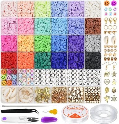 China Fashion 6000 Pcs Clay Beads For Bracelet Making, Premium Polymer Clay Beads Crafts Kit For Jewelry Making for sale