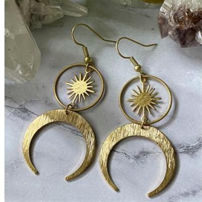 China Other Goddess Earrings Witch Moon Earrings Jewelry Sun Jewelry for sale