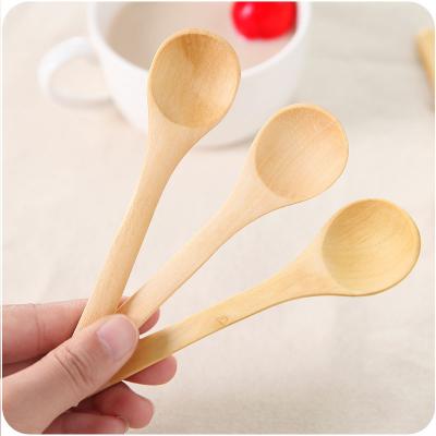 China Cheapest Price Viable Hot Selling Wooden Spoon Wholesale Price Teaspoon Baby Spoon for sale