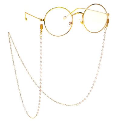 China Fashion Factory Directly Simulate-pearl Glasses Chain New Arrival Eye Glasses Chain Stylish Sunglasses With Chain for sale