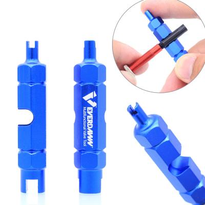 China Multifunction Tool Aluminum Tube Valve Core Schrader Aluminum Alloy Bicycle Valve Tool Bike Tires Repair Tools Extension Rod Remove Wrench for sale