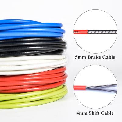 China Plastic Line Colorful Line Bicycle Brake Hose Shift Cable 4mm 5mm Mountain Bike Brake Shift Housing Cables for sale