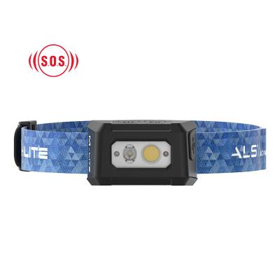 China Outdoor SAL SOS Emergency High Power SOS Red Light Camping Rechargeable Flashing Led Headlight for sale