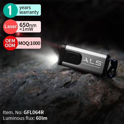 China Long Range SAL 60lm Mini Laser LED Flashlight Waterproof Portable High End Rechargeable Emergency Flashlight for sale