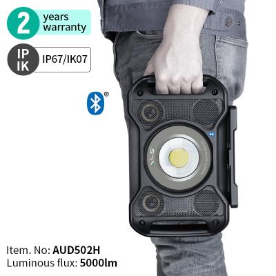 China 5000 Lumen Rechargeable LED Work Light With Super Loudspeaker AUD502H for sale