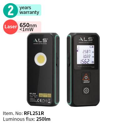 China Lightweight 250lm Rechargeable Work Laser Range Finder And Work Light For Construction for sale