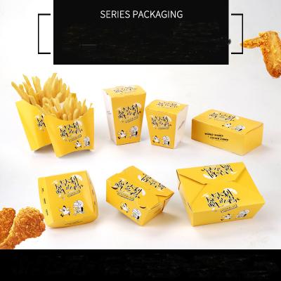 China Biodegradable Wholesale Disposable Burger Fried Chicken Fries Box Paper Bag Assortment for sale