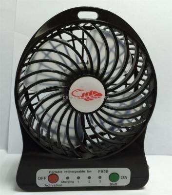 China 2015 New Design Li-ion Battery Mini Fan Can Charge Mobile Phone F95 for sale