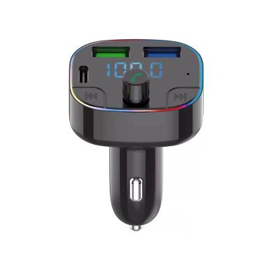 China Universal Car Stereo Handsfree Kit with FM Transmitter for Vehicles with 2 USB Ports + 1 USB-C PD 3.1A Charger for sale