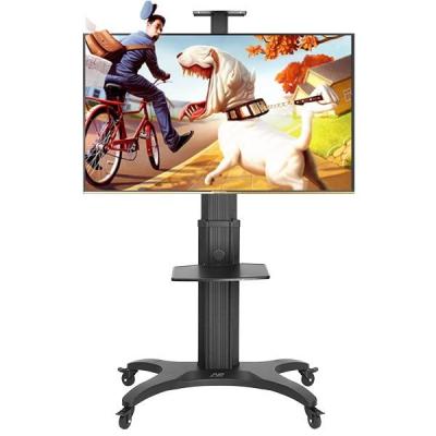 China AVF1500-50-1P Aluminum Alloy 32~65 Inch TV Mount Cart Flat Panel LED LCD Plasma TV Cart with Shelf and Stand NB AV Camera AVF1500-50-1P for sale