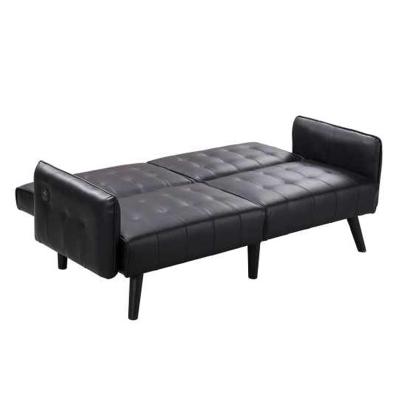 China Small Foldable Loveseat Sofa Bed Living Room Furniture Space Style Velvet Fabric Mail Order Packing for sale