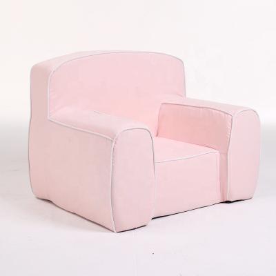 China Portable Contemporary Kids Lightweight Sofa Canvas Fabric Solid Foam Floor Chair for sale