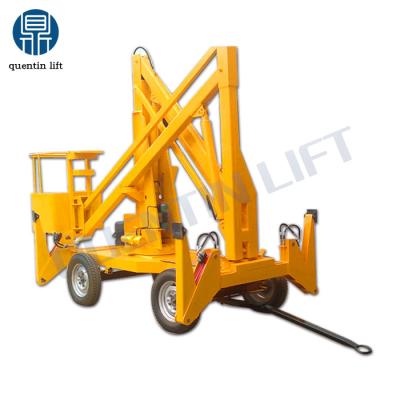 China Hotels Battery Type Boom Arm Crank Lift Platform Telescopic Hydraulic Elevator for sale