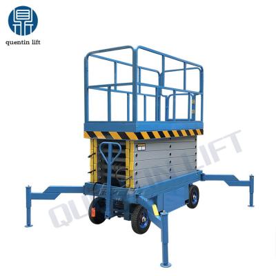 China Easy Operation SJY0.5-12 12m Manual Indoor Hydraulic Man Lift 500kg Mobile Scissor Lift Platform For Sale for sale