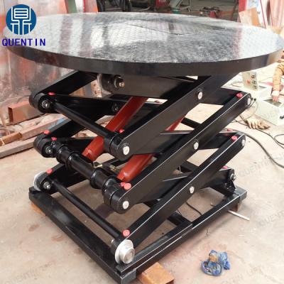 China Auto show scissor turning table lifting hydraulic mechanism for stage performance for sale