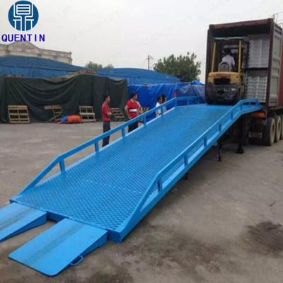 China 10T Mobile Hydraulic Forklift Loading Ramp Container Dock Ramp for sale