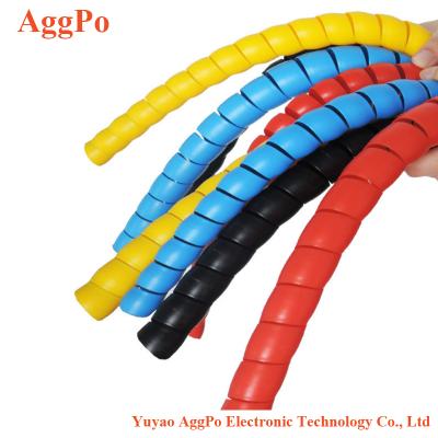 China PP 8mm Cable Management PP Hose Sleeve Protector Spiral Wire Wrap Tube Cable Organizer Oil Tube Protector Sleeve for sale