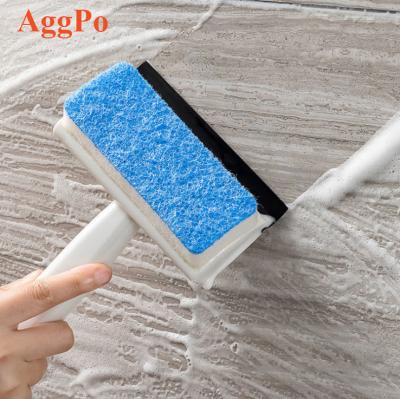 China Sustainable Window Glass Squeegee Wiper And Double Side Scrubber Blade Rubber And Sponge For Glass Door for sale