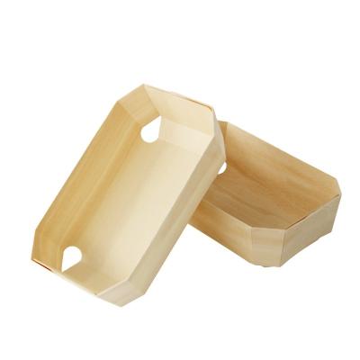 China Disposable Disposable Wooden Paper Bread Paper House Pan Baking Tray Oven Wooden Baking Molds for sale