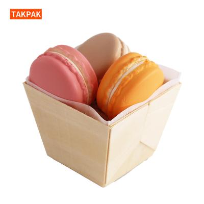 China Biodegradable Biodegradable Food Container Bread Baking Tray Wood Food Packaging Box for sale