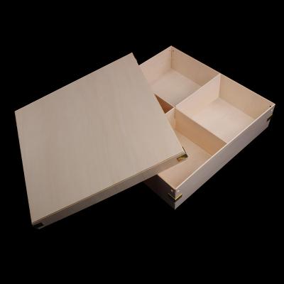 China Logo Printing Food Grade Wooden Customized Biodegradable Box Sushi Takeout Box for sale