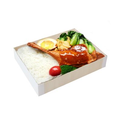 China Viable Wholesale Wood Supply Disposable Wooden Food Container Bento Tiffin Lunch Box Takeaway Fast Food Packing Box for sale