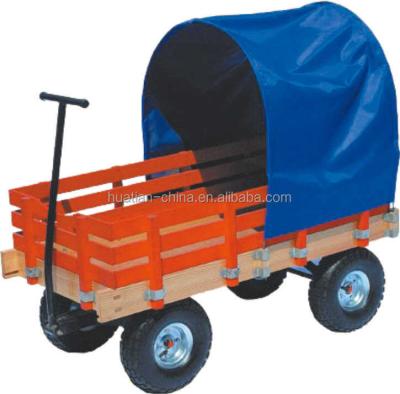 China Tools wooden trailer with rain shield, kids Toy Tool Cart TC4200, logistics cart for sale