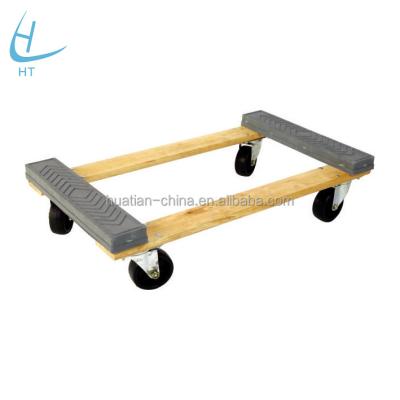 China Open Upholstered Tools Huatian Hardwood Cart, Movable Cart, Wooden Motor Cart for sale