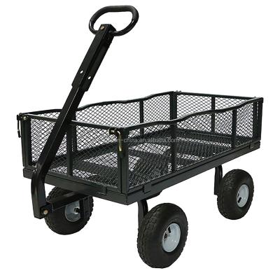 China Storage mesh cart/wooden cart/four wheel cart TC4264, wood cart for sale