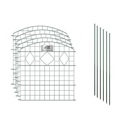 China Easily Assembled Pond Wire Fence Panels, Lower Arch Pond Fence, Movable Fence For Garden Border for sale