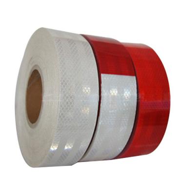 China Tear Resistant Micro Prismatic PET Self Adhesive Reflective Tape For Township Highway Warning Signs for sale