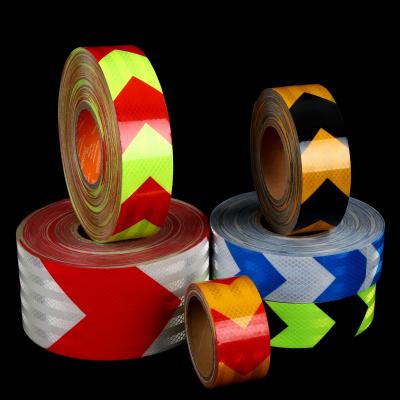 China Customized Untearable Colors Reflective Arrow Evidence Road Safety Warning Tape For Vehicles Markings Sign for sale