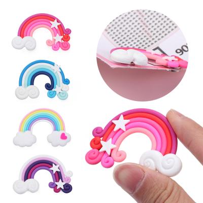 China 1PC Rainbow Modern Diamond Painting Tools Magnet Cover Minder for Stand Diamond Painting Accessories Parchment Paper Cover for sale