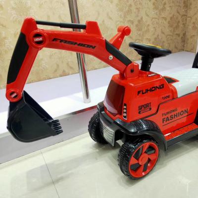 China Ride On Toy 2021 New Plastic 2 In 1 Mini Excavator Kids Toys Children Kids Ride On Car Excavator Trucks Baby Gift Sliding Car Excavator for sale