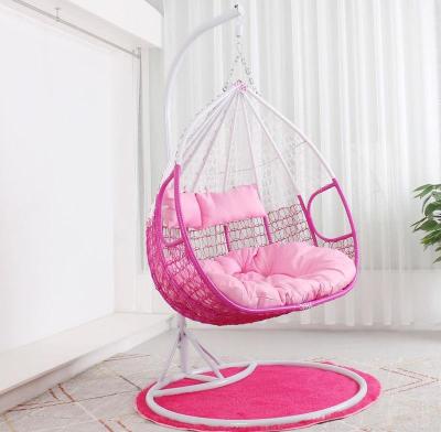 China Modern Outdoor Swing Chair Rattan Water Drop Shaped Hanging Chairs for sale