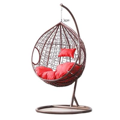 China Super Comfortable Patio Swings Chair Hanging Egg Chair Outdoor Patio Hot Sales Pe Rattan Swing Chair for sale