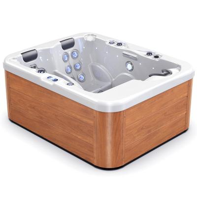 China Modern Small Size Hotel Garden Spa Hydraulic Hot Tube Spa 3 Person Massage Jetted Tubs for sale