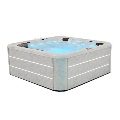 China Freestanding Virpol Whirlpool 6 Person Outdoor Spa Family Deep Soaking Hot Tub In Garden With Hydraulic Massage Spa for sale