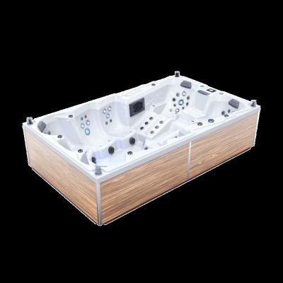 China Beautiful Design Bath Spa Hydraulic Freestanding Massage Bathtub 9 People Hot Tub For Family for sale