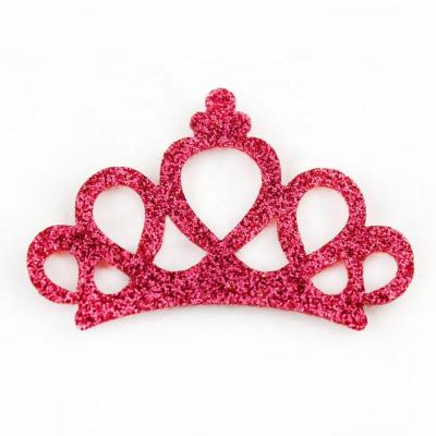 China 2019 Fashion Glitter Princess Crown Hot-selling Kids Girl DIY Hair Accessories Pretty Felt Handmade DIY for Headband Craft for sale