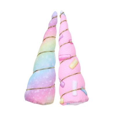 China Trendy Unicorn Horn Hairband Custom 2019 Hair Decoration Rainbow Color Baby Headband Donut Fashion Hair Circle for sale