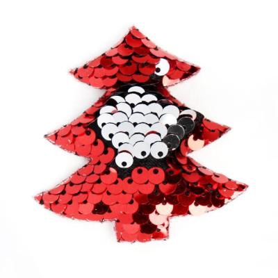 China 2019 Fashion New Arrival Christmas Party Reverse Flip Sequins Tree Felt Pads Baby Hair Accessories Festival Handmade Headband for sale