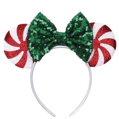 China DIY Hair Accessories Novelty Candy Christmas Headband Festival Women Girl Mouse Ears Snowflake Snowflake Hair Accessories Headwear for sale