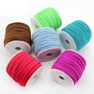 China DIY Hair Accessories 30 Colors 1/8 Skinny Elastic 3mm Width 50yards/roll DIY Kids Hair Ornament Hot-selling Headbands Hair Accessories 2019 New Arrival for sale