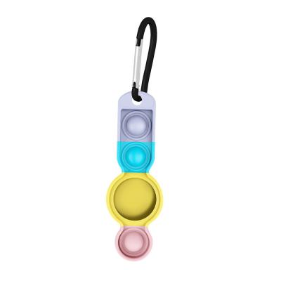 China Shockproof Protective Case Push Bubble Stress Reliever Toys Silicone Case For Airtag Cover Device With Keychain for sale