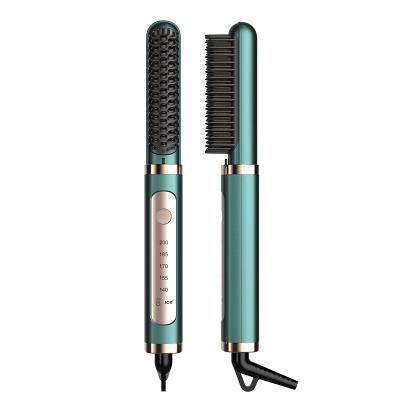 China Custom Best Private Label Fast Heating Temperature Display Electric Hair Straightening Comb for sale