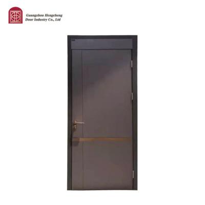 China Modern Bedroom solid wood composite paint door flat open indoor paint wood door home decoration modern full set of interior doors for sale