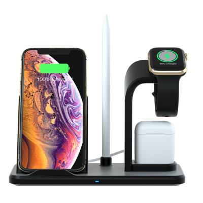 China Detachable 10W Mobile Phone 3 in 1 QI Fast Wireless Phone Charger Dock Wireless Station for Apple Watch and Phone CE,FCC,ROHS Certificate for sale